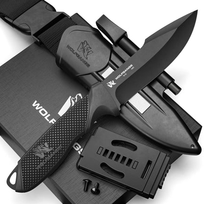 ODENWOLF W3 Outdoor Messer feststehend D2 Stahl - Schwarz