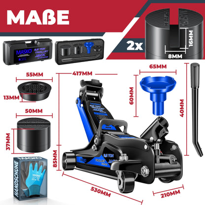 MASKO Rangierwagenheber hydraulisch 2.5T - Flache Bauhöhe