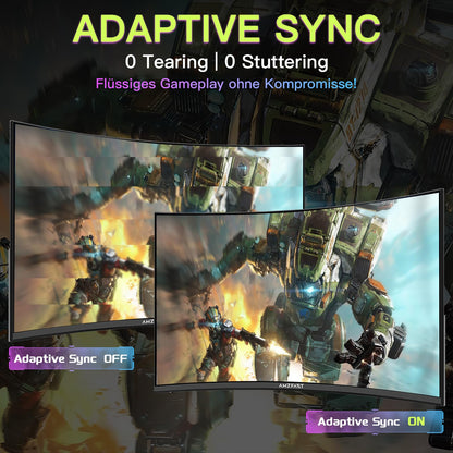 Amzfast AMZG27C1 Curved Gaming Monitor - 27 Zoll, 180Hz