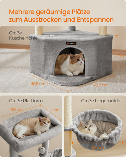 Feandrea Katzenbaum Kratzbaum PCT009G01, 140,7 cm, Taubengrau