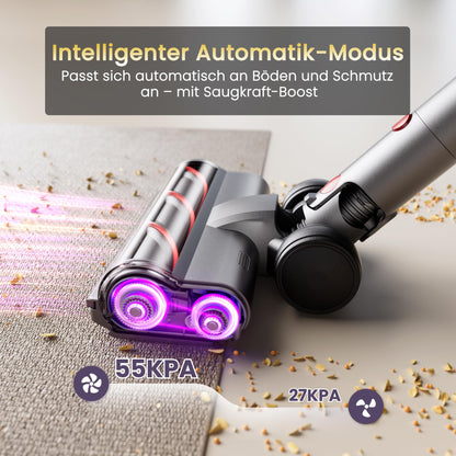 ISWEEPR X7 Akku-Staubsauger kabellos mit LED-Display, 600 W, 55 kPa
