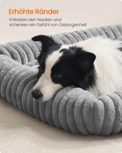 Feandrea Hundebett, waschbar, 106 x 75 x 20 cm, taubengrau