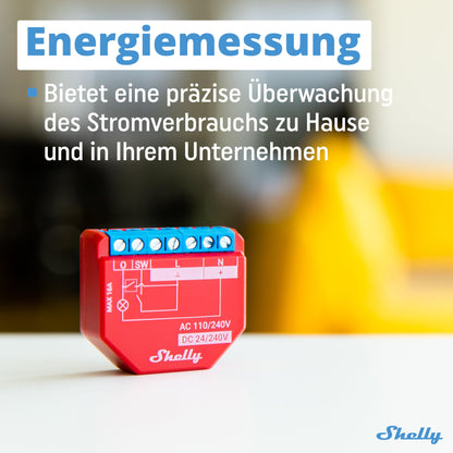 Shelly Plus 1PM WLAN Relais Schalter mit Strommessung - 4er-Pack
