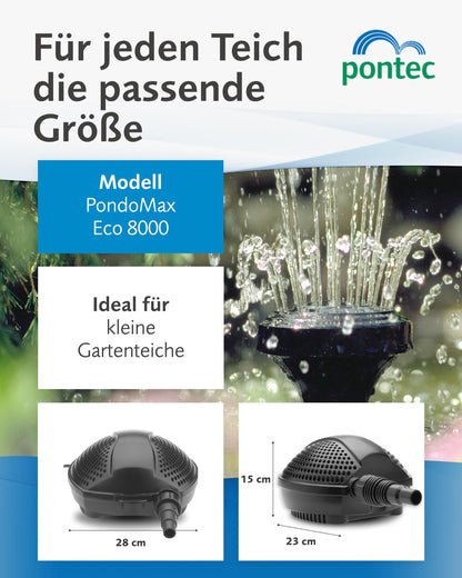 Pontec PondoMax Eco 8000 Teich Filter- & Bachlaufpumpe