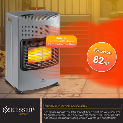 KESSER 4200 Watt Keramik Infrarot Piezo Gasheizer – Grau