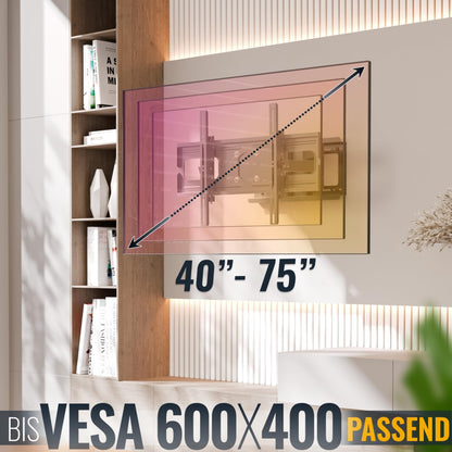 RICOO TV Wandhalterung R06 Schwenkbar 40-75 Zoll - Neigbar