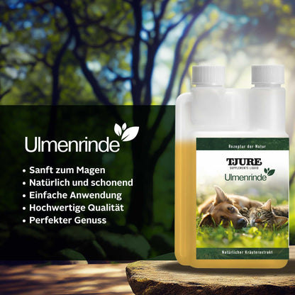 TJURE Ulmenrinde Liquid mit Honigkraut für Hunde & Katzen, 1000 ml