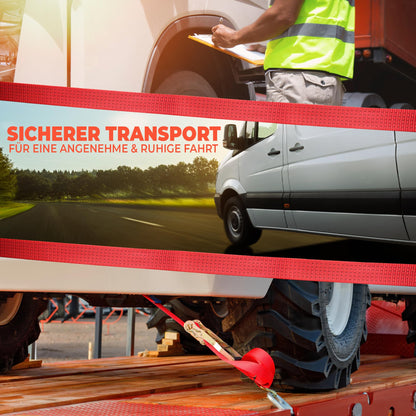 NTG Spanngurt-Set mit Ratsche, 8 m, 10-teilig, LC 5000 daN, TÜV/GS