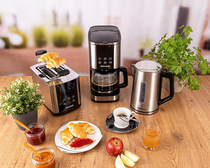 Rommelsbacher Wasserkocher WK 3000 Edelstahl 1,7 L mit Temperaturwahl
