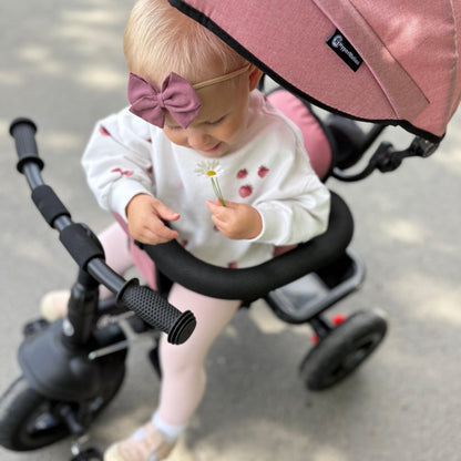 HyperMotion Dreirad 3-in-1 Kinderfahrzeug mit Schubstange – Rosa