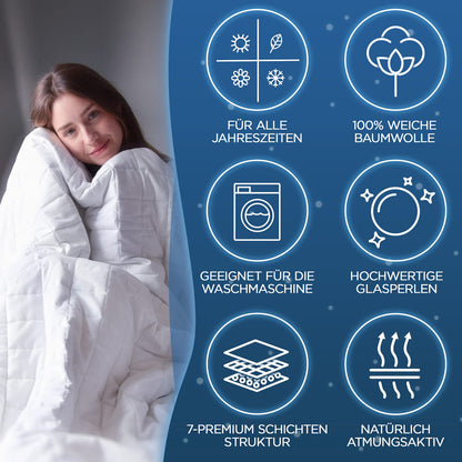 Samthus Gewichtsdecke Therapiedecke – 135x200cm 8kg