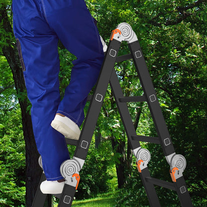 AMHANCIBLE Mehrzweck Aluleiter - 3.4M 12 Stufen EBAL01RN