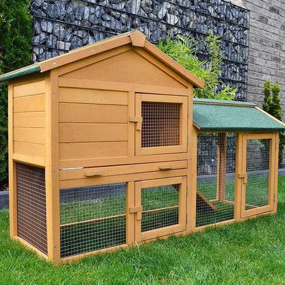 zooprinz Kaninchenstall Hasenstall Haupthaus mit Kuschelplatz für ihre Hasen - unten viel Auslauf für Kleintiere: Hasen Kaninchen Meerschweinchen