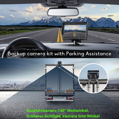 ANDUBEST Rückfahrkamera Set mit 7 Zoll Monitor, AHD 1080P, IP68