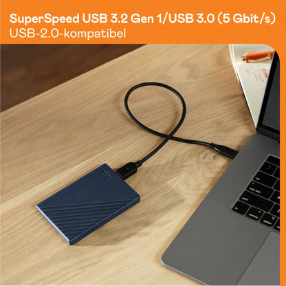 WD My Passport for Mac Externe Festplatte 2 TB - Mitternachtsblau