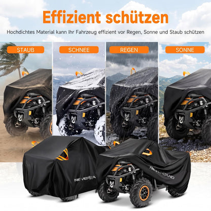 NEVERLAND Abdeckplane für Quad ATV XXXL, 210D Oxford, orange