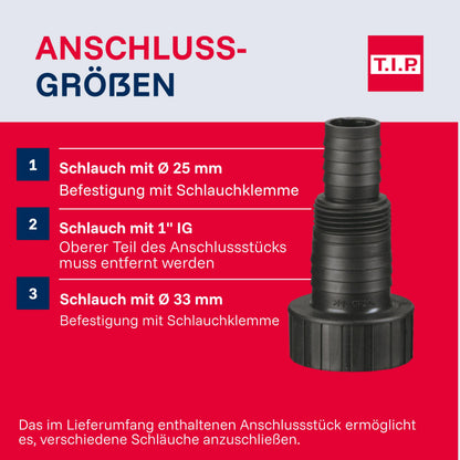T.I.P. I-Compac 7500 Schmutzwasser-Tauchpumpe mit Schwimmerschalter