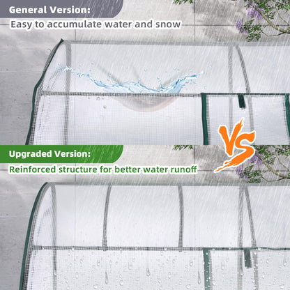 Ohuhu Tomatengewächshaus Anlehngewächshaus 200x100x210 cm Weiss