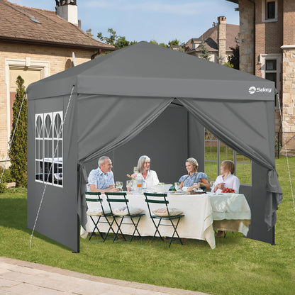 Sekey Premium Pop Up Pavillon 3x3 Faltpavillon - Grau