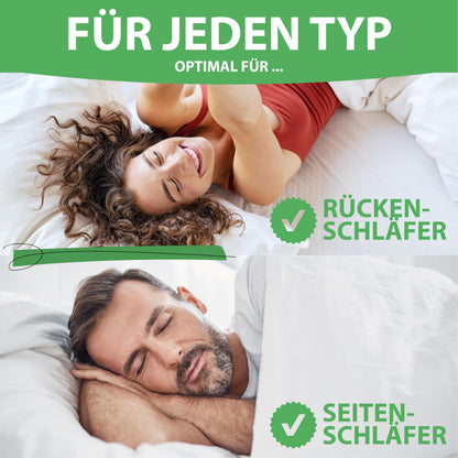 Welldora Premium Kopfkissen – 80x80 cm, Daunen & Federn mittelfest