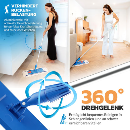 VIOVIE Premium WISCHER Set – Wischmopp 50CM Baumwoll