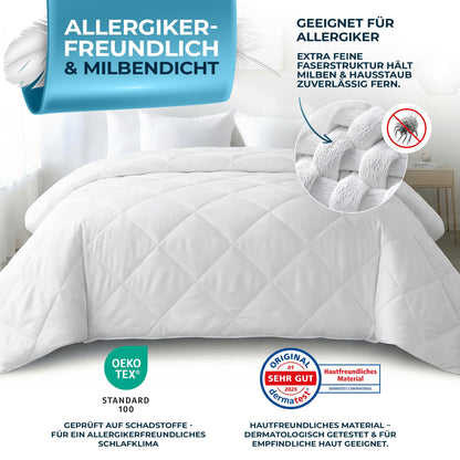 Glückstoff Sommerdecke 135x200 cm, leichtes kühlendes Duvet