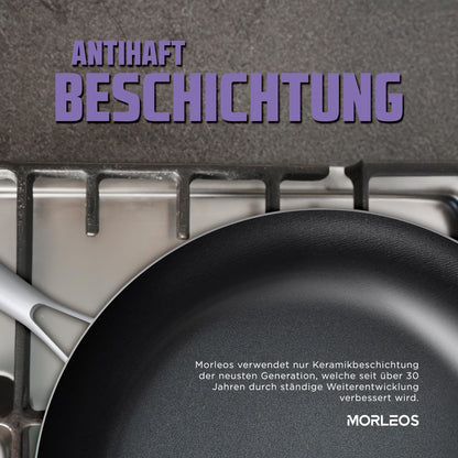 Morleos Keramik Induktionspfanne - 32cm PFAS & PTFE Frei