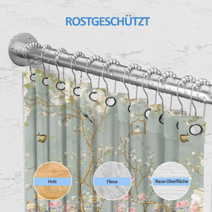 HomeLiving Duschstange U/L-Form verstellbar silber Deckenstütze