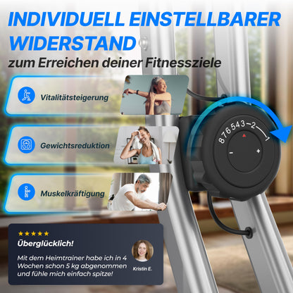 Ultrasport F-Bike Klappbares Ergometer für Fitness – rosa