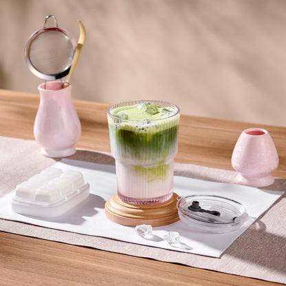ComboJoy Matcha Set Rosa, 9-teilig mit Matchaschale & Bambusbesen