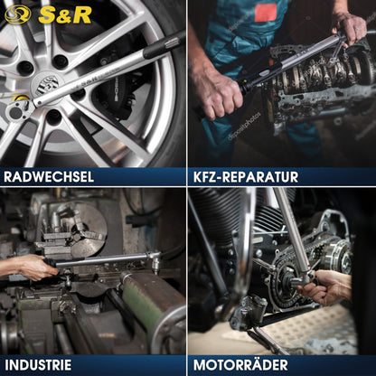 S&R Drehmomentschlüssel Set 40-210 Nm - 1/2 Zoll Antrieb