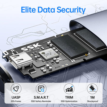 SSK Portable SSD – Externe NVMe SSD 1TB USB 3.2 Gen2x2