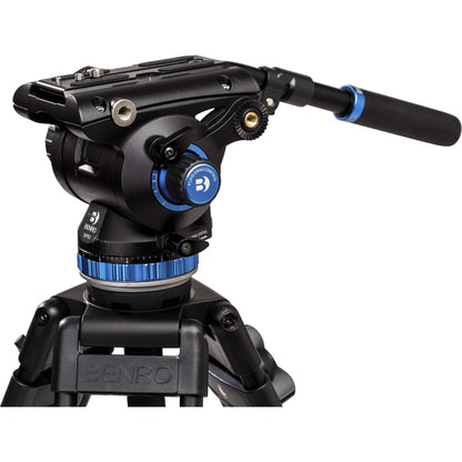 Benro A673TM Dual Stage Video Stativ S8PRO Kopf – 75mm Schüssel, Schwarz
