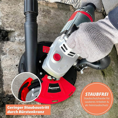 FANZWORK Betonschleifer Betonfräse Set mit Schleiftopf 2000W/180mm
