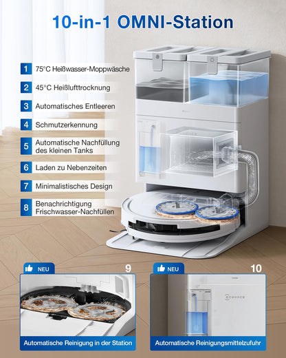 ECOVACS DEEBOT T50 PRO Omni Saugroboter - Wischfunktion