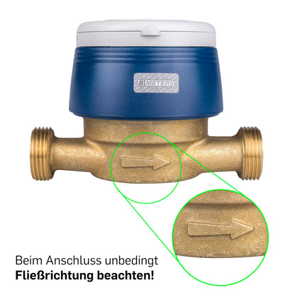 SPEWA Zapfhahnzähler GSD8 C/COP Wasserzähler geeicht 3/4 Zoll