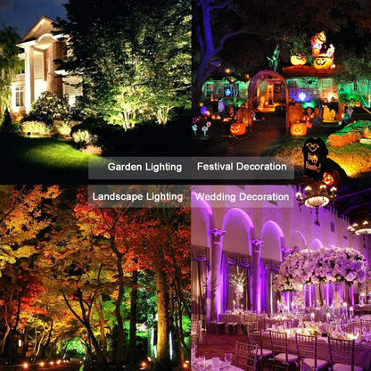 ChangM RGB LED Flutlicht 30W - 4er Pack Bluetooth App