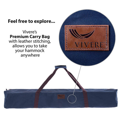 Vivere Hängematte mit Gestell - Denim Doppel Baumwolle
