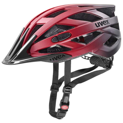 uvex i-vo cc Allround-Helm unisex, red-black matt, 56-60 cm mit 24 Belüftungskanälen