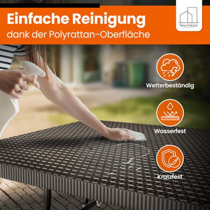NewHabitat Kunststoff Bierzeltgarnitur Klappbar 3er Set - Schwarz