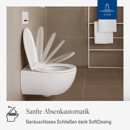 Villeroy & Boch Universal WC-Sitz – weiss, Absenkautomatik, Duroplast