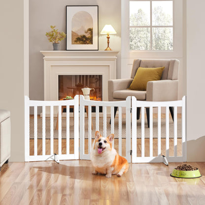 Yaheetech Absperrgitter Hund faltbar, freistehend – 3 Paneelen Weiss