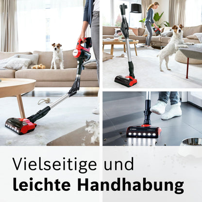 Bosch Unlimited 7 ProAnimal Akku-Staubsauger BKS711PET, beutellos, rot