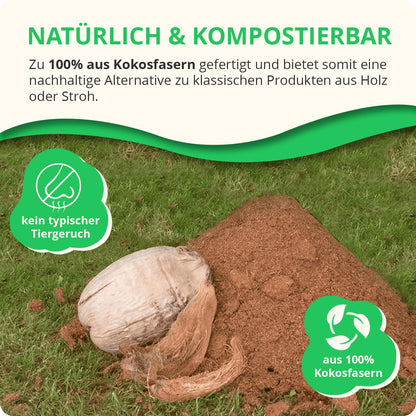 Allkokos Einstreu aus 100 % Kokosfasern für Kleintiere, 3x40 Liter