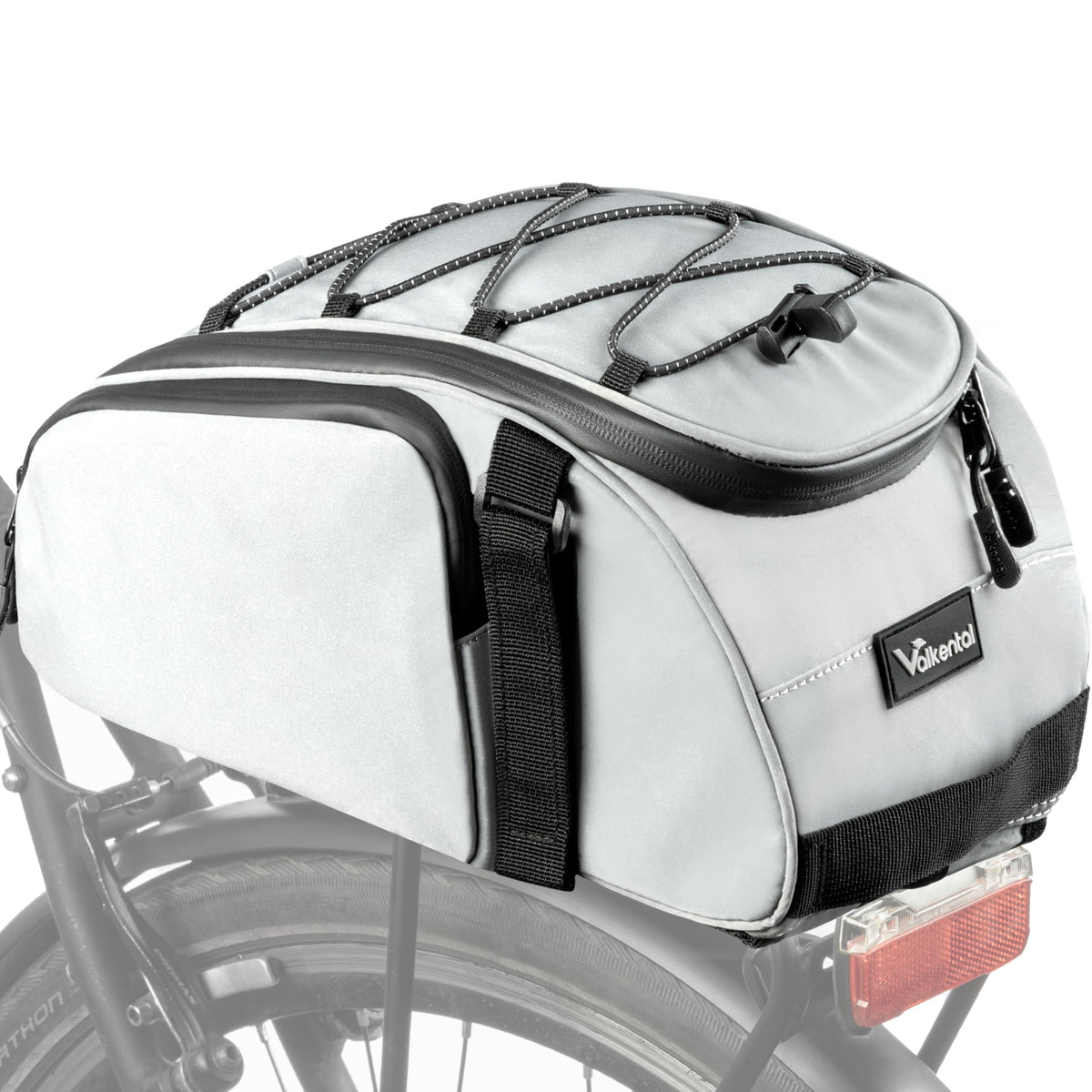 Valkental 3in1 Gepäckträgertasche mit Rucksackfunktion, 14 L, mit Tragegriff und integrierten Schultergurten