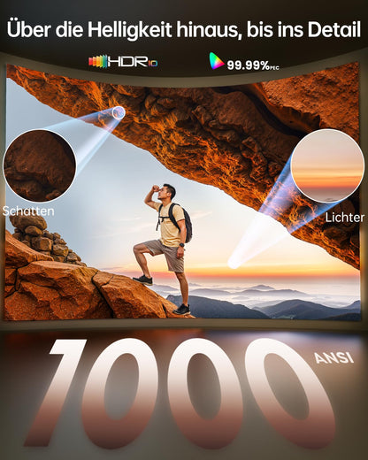 TOPTRO Smart Beamer 4K Heimkino - Netflix Dolby Audio Autofokus