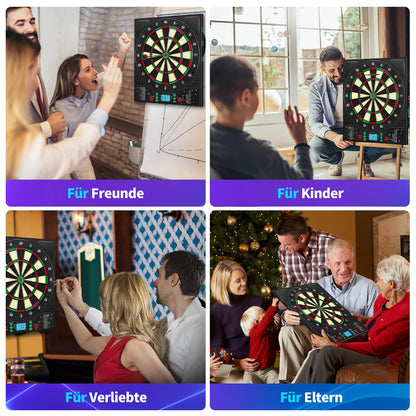 Coanhctm Profi E-Dartscheibe mit Deutscher Stimme