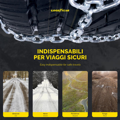 Goodyear 77935 Schneeketten 12mm für SUV - Grösse 245