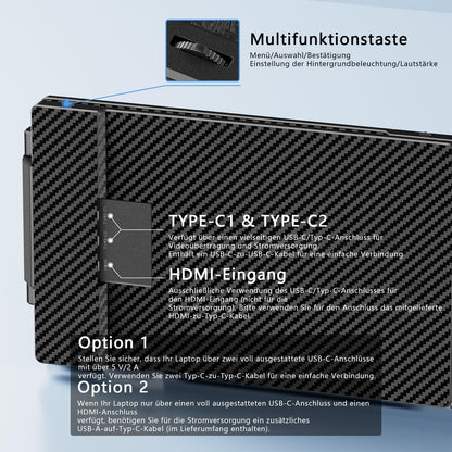 Triple Laptop Screen Extender Tragbarer Monitor – 14'' FHD