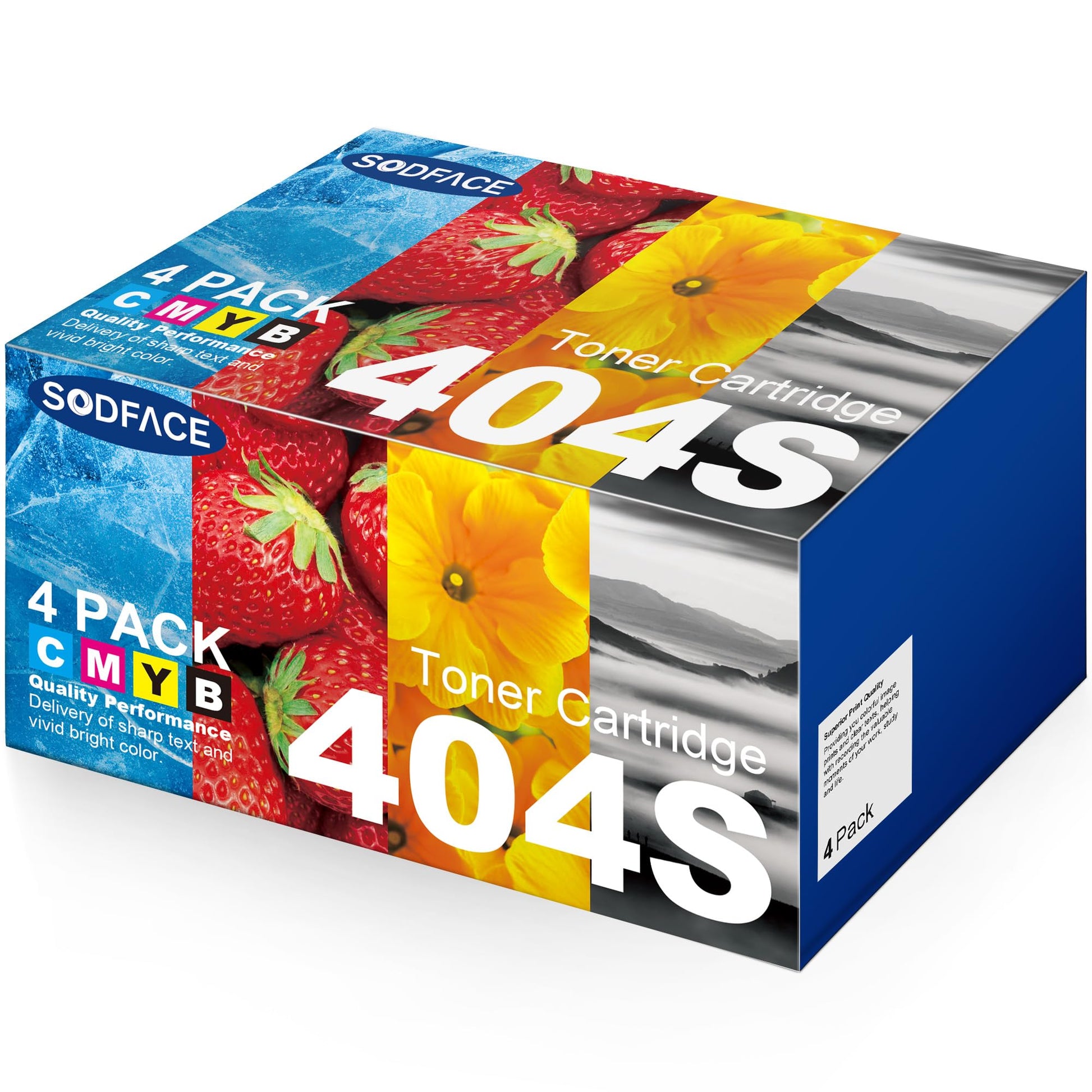SODFACE CLT-P404C Toner Set kompatibel für Samsung CLT-K404S, 4er-Pack – vier Kartuschen in Schwarz, Cyan, Gelb, Magenta